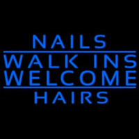 Nails Walk Ins Welcome Hairs Neonskylt