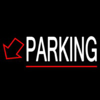 Parking With Down Arrow And Red Border Neonskylt