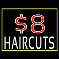 8 Haircuts Neonskylt