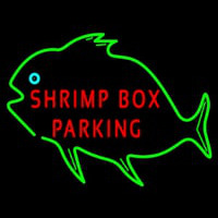 Shrimp Bo  Parking With Green Fish Neonskylt